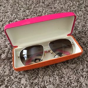 Kate Spade pink bow aviator sunglasses